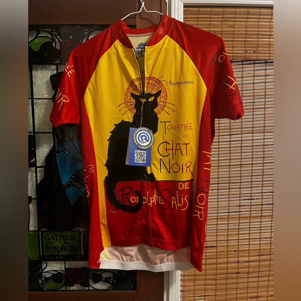 Red and Yellow Cat Print Women's Jersey